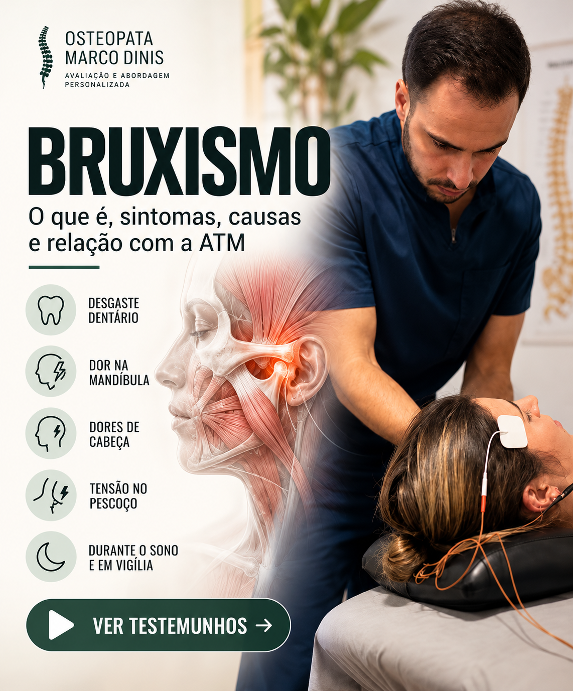Bruxismo, dor na mandíbula e articulação temporomandibular